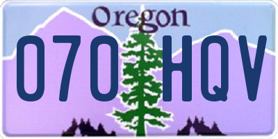 OR license plate 070HQV