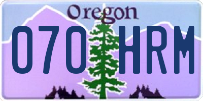 OR license plate 070HRM