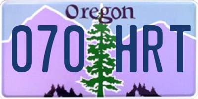 OR license plate 070HRT