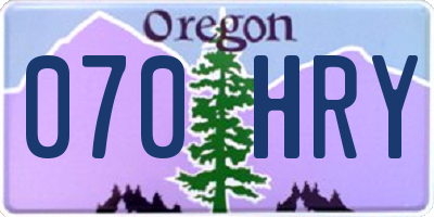 OR license plate 070HRY