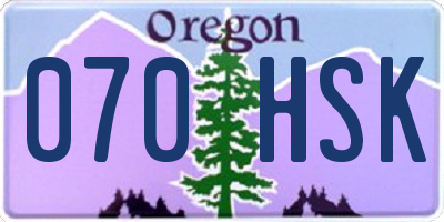 OR license plate 070HSK