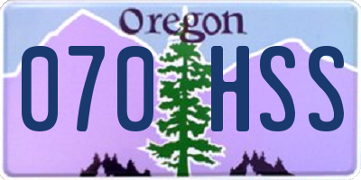 OR license plate 070HSS