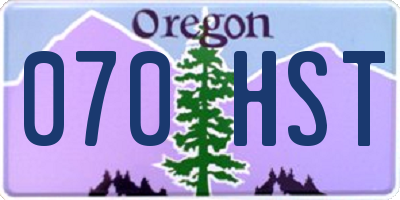 OR license plate 070HST