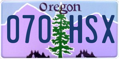 OR license plate 070HSX