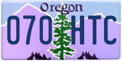 OR license plate 070HTC