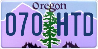 OR license plate 070HTD