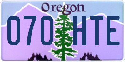 OR license plate 070HTE