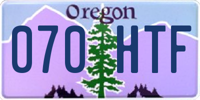 OR license plate 070HTF