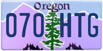 OR license plate 070HTG