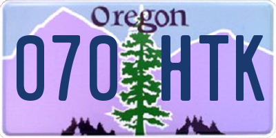 OR license plate 070HTK