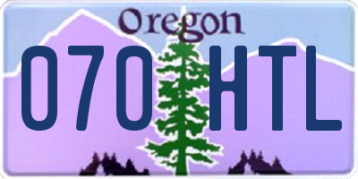 OR license plate 070HTL