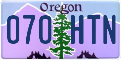OR license plate 070HTN