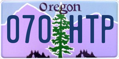OR license plate 070HTP