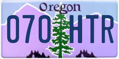 OR license plate 070HTR
