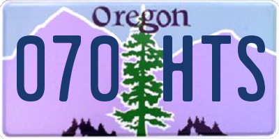 OR license plate 070HTS