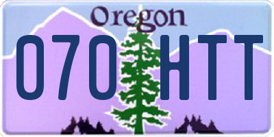 OR license plate 070HTT