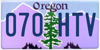 OR license plate 070HTV