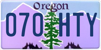 OR license plate 070HTY