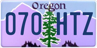OR license plate 070HTZ