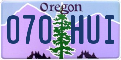 OR license plate 070HUI