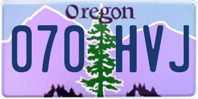 OR license plate 070HVJ