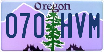 OR license plate 070HVM