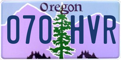 OR license plate 070HVR