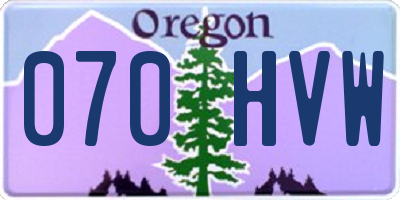 OR license plate 070HVW
