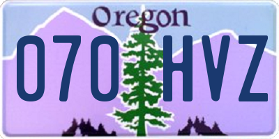 OR license plate 070HVZ