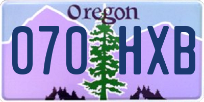 OR license plate 070HXB