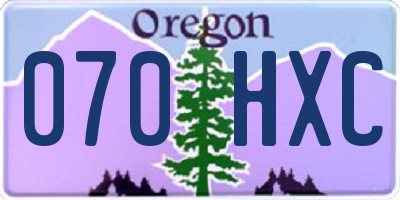 OR license plate 070HXC