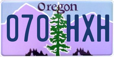 OR license plate 070HXH