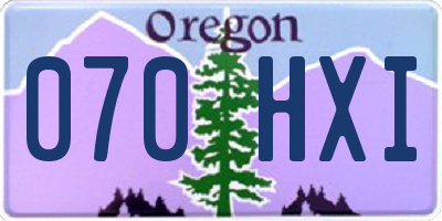 OR license plate 070HXI