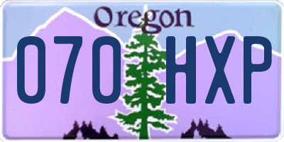OR license plate 070HXP