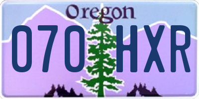 OR license plate 070HXR