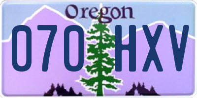 OR license plate 070HXV