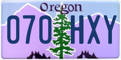 OR license plate 070HXY