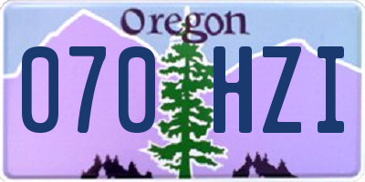 OR license plate 070HZI
