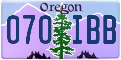 OR license plate 070IBB