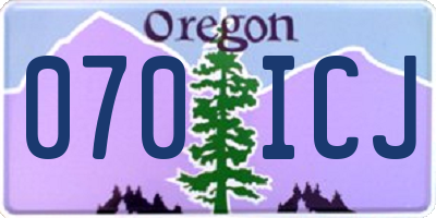 OR license plate 070ICJ