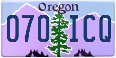 OR license plate 070ICQ