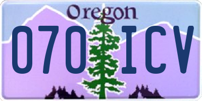 OR license plate 070ICV
