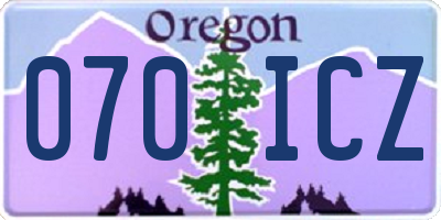 OR license plate 070ICZ