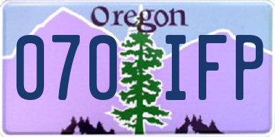 OR license plate 070IFP