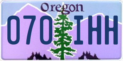 OR license plate 070IHH