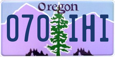 OR license plate 070IHI