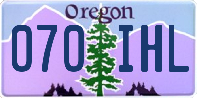 OR license plate 070IHL