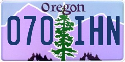 OR license plate 070IHN