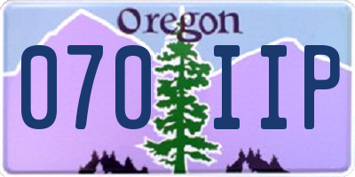 OR license plate 070IIP