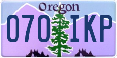 OR license plate 070IKP